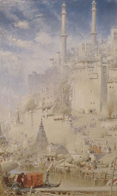 Sample artwork by Albert Goodwin (1845 - 1932), known for atmospheric landscape, marine watercolor painting, luminism - View similar artists and auction records