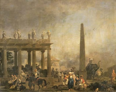 Figures among Ruins