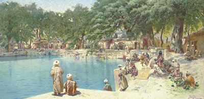 Lab-i-Hauz in Bukhara by Giorgy (Gigo Cabaev) Gabashvili - Auction record, sale price, and art valuation. Compare with similar artists and explore comparable artworks.