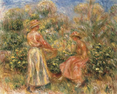 Deux femmes dans le jardin de Cagnes