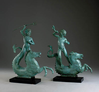 Tritons Riding Hippocamps: A Pair of Fountain Figures