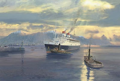 THE CONTE DI SAVOIA LEAVING NAPLES