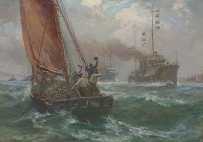 The Return of the Mayflower by Bernard Finegan Gribble - Auction record, sale price, and art valuation. Compare with similar artists and explore comparable artworks.