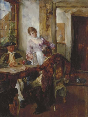 Game of cards by Paul Burmeister - Auction record, sale price, and art valuation. Compare with similar artists and explore comparable artworks.