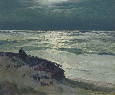 Solitude by the Sea by George Elmer Browne - Auction record, sale price, and art valuation. Compare with similar artists and explore comparable artworks.