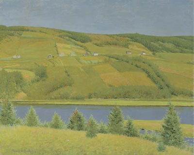 Margaree River Valley, Cape Breton, Nova Scotia by Frank DuMond - Auction record, sale price, and art valuation. Compare with similar artists and explore comparable artworks.