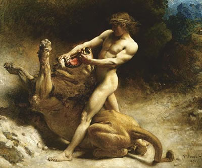 Samson's Youth by Leon Joseph Florentin Bonnat - Auction record, sale price, and art valuation. Compare with similar artists and explore comparable artworks.