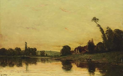 Soleil couchant à Portejoie