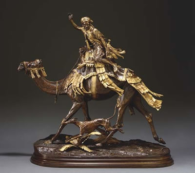Sample artwork by Alfred Dubucand (1828 - 1894), known for sculpture, small scale animals, portrait bust, arabs riding on camels - View similar artists and auction records