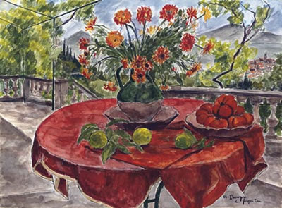 Sample artwork by Andre Albert Marie Dunoyer de Segonzac (1884 - 1974), known for modernist landscape, nudes, still life painting, war drawings, camouflage, etching - View similar artists and auction records
