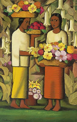 Mujeres con flores