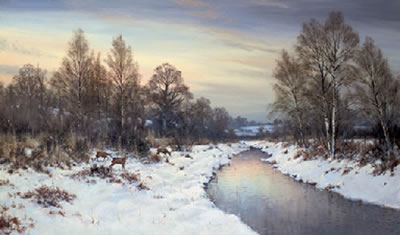 Roe Deer in Winter, Somerset