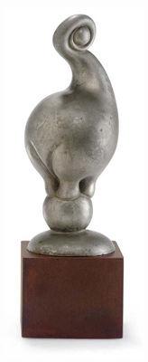 A Pewter "Hokus" sculpture