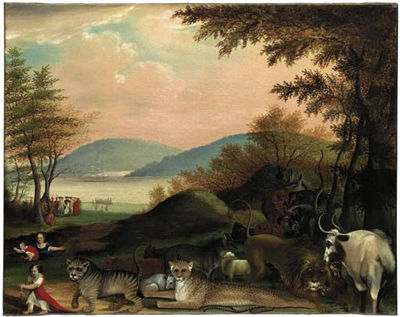 Peaceable Kingdom by Edward Hicks - Auction record, sale price, and art valuation. Compare with similar artists and explore comparable artworks.