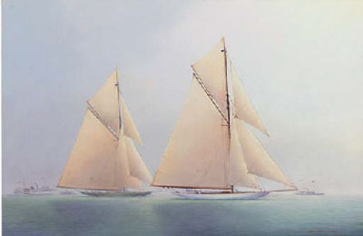 Out of the mist, Columbia and Shamrock the America's Cup contest of 1901