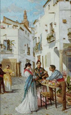 The Flower Seller by Joaquin Turina Y Areal - Auction record, sale price, and art valuation. Compare with similar artists and explore comparable artworks.