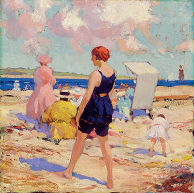 The Beach by Gordon Hope Grant - Auction record, sale price, and art valuation. Compare with similar artists and explore comparable artworks.