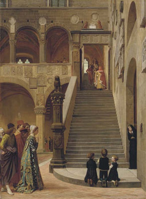 An Appeal to the Podesta by William Frederick Yeames - Auction record, sale price, and art valuation. Compare with similar artists and explore comparable artworks.