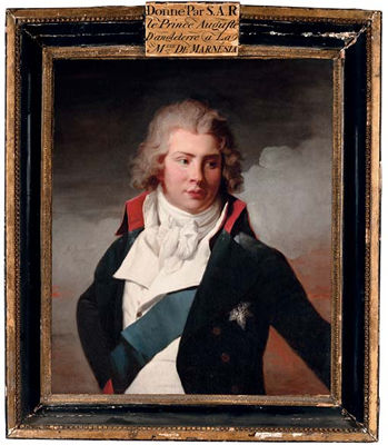 Portrait of Augustus Frederick, Duke of Brunswick-Luneburg, third son of George III, half-length, in a blue coat