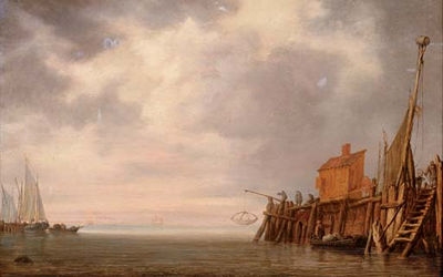 The entrance to a harbor