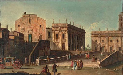 View of Santa Maria in Aracoeli and the Campidoglio, Rome