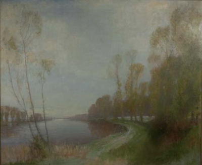 River landscape in spring