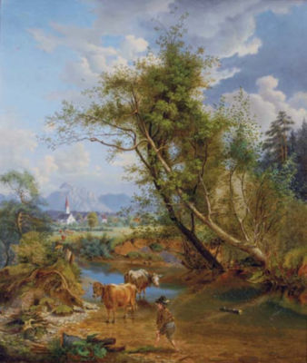 Summer in the Alps by Albert Wagner - Auction record, sale price, and art valuation. Compare with similar artists and explore comparable artworks.