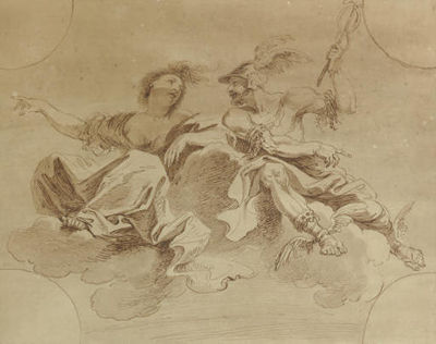 Venus and Mercury, a design for a ceiling by Francesco Bartolozzi - Auction record, sale price, and art valuation. Compare with similar artists and explore comparable artworks.