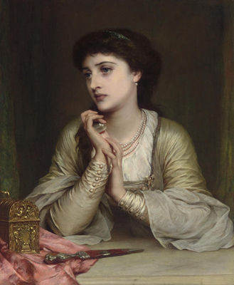 Distant Thoughts by Thomas Francis Dicksee - Auction record, sale price, and art valuation. Compare with similar artists and explore comparable artworks.