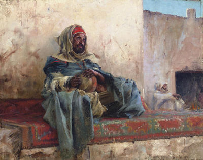 Playing the Derbakeh, Biskra