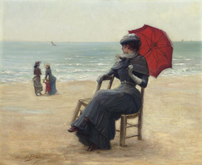 Sample artwork by Edouard Bisson (1856 - 1939), known for feminine figure painting - View similar artists and auction records