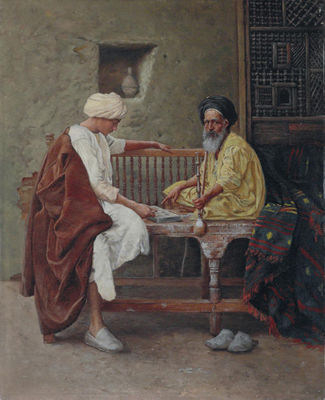 Playing a Game of Mancala by Hermann Reisz - Auction record, sale price, and art valuation. Compare with similar artists and explore comparable artworks.
