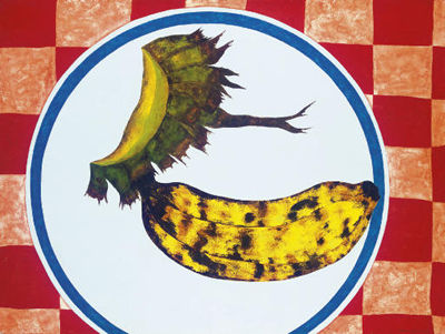 Banana no prato