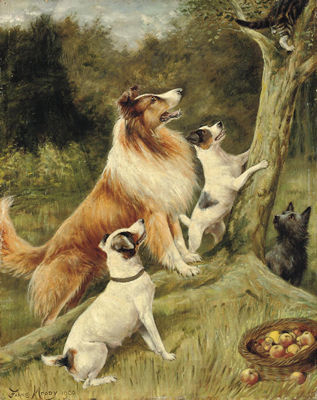 Sample artwork by Fannie Moody (1861 - 1948), known for dog painting, sketches - View similar artists and auction records