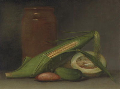 Corn and Cantaloupe by Raphaelle Peale - Auction record, sale price, and art valuation. Compare with similar artists and explore comparable artworks.