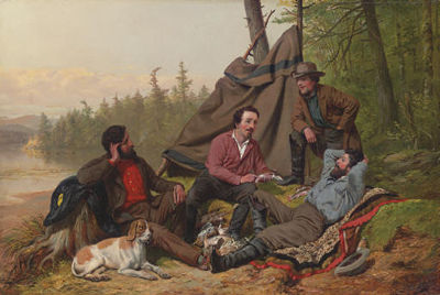 In the Wood: Taking it Easy by Arthur Fitzwilliam Tait - Auction record, sale price, and art valuation. Compare with similar artists and explore comparable artworks.
