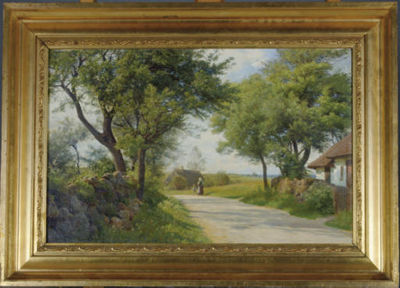 Late afternoon stroll by Ludwig Kabell - Auction record, sale price, and art valuation. Compare with similar artists and explore comparable artworks.