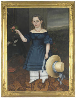 Portrait of Martha Otis Bullock (Girl in a Blue Dress)