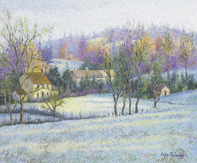 Le village de Nir sous le gel