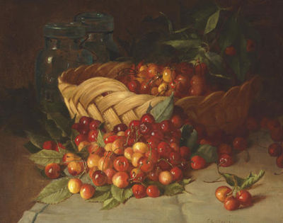 CHERRIES WITH BASKET