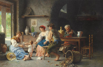 FIRST STEPS by Giovanni Battista Torriglia - Auction record, sale price, and art valuation. Compare with similar artists and explore comparable artworks.