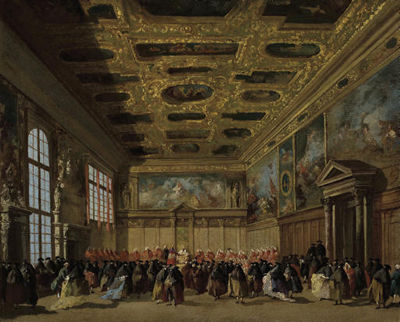 Reception by the Doge of the Ambassadors in the Sala del Collegio