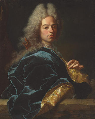 Portrait of Jean-Louis de Roll-Montpellier, half-length, in a blue and gold robe