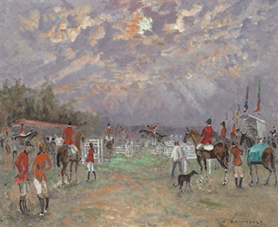 CONCOURS HIPPIQUE A DEAUVILLE by Andre Hambourg - Auction record, sale price, and art valuation. Compare with similar artists and explore comparable artworks.