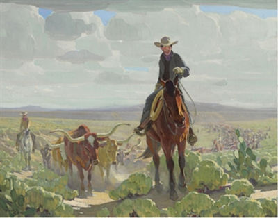 TEXAS OF OLD by W Herbert (Buck) Dunton - Auction record, sale price, and art valuation. Compare with similar artists and explore comparable artworks.