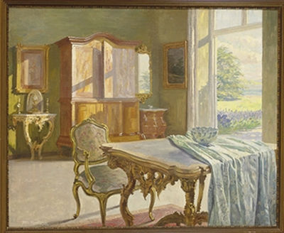 A sitting room in spring