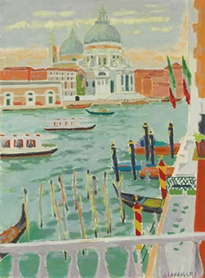 Sample artwork by Jules Cavailles (1901 - 1977), known for abstract, poetic landscape marine, still life and figure painting - View similar artists and auction records