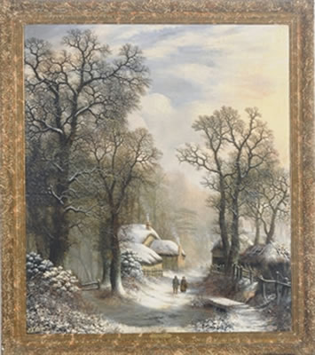 Cottages in a winter forest by Charles Leaver - Auction record, sale price, and art valuation. Compare with similar artists and explore comparable artworks.