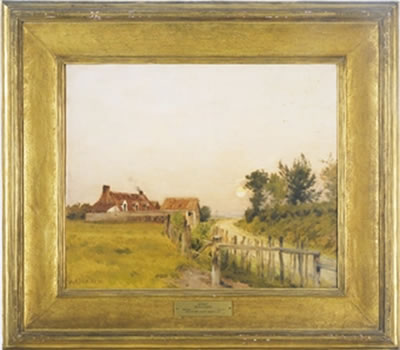 Sunset; and a companion painting of Sunrise