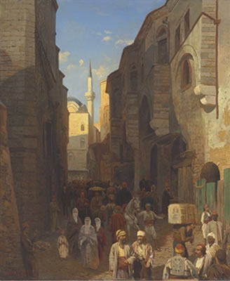 A Busy Street in Tangiers